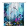 SDOTPMT 122 x 183 cm Ocean Dolphin Shower Curtain Sunbeam