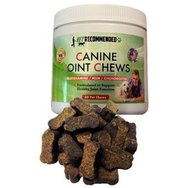 Vet Recommended™ Hip and Joint Supplement Chew for Small & Medium Dogs - Glucosamine, MSM & Chondroitin Chews | 60 Count