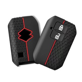 2 Pack Soft Shell Funda de Silicona para Llave, Compatible con Suzuki Swift Ignis Jimney XL7 Ertiga, Protector para Las Llaves de Coche de 2 Botones, Color Negro