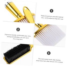 FOMIYES Hair Brush for Women Set of 2 Broken Hair Clean Neck Sweep Barber Duster Comfortable Grip Material Barber Shop Supplies