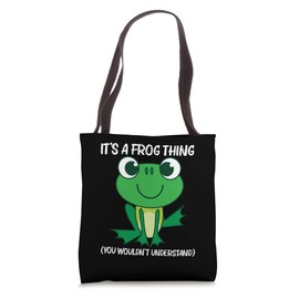 Cute Frog Design For Men Women Forest Zoo Pet Animal Catcher Tote Bag