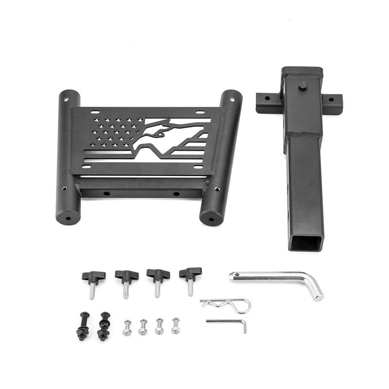 WeiSen Dual Flag Pole Holder Mount Kit with Hitch Receiver
