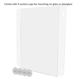 6 Pack Window Sign Holder 12" x 18" Clear Acrylic Double Sided Document Display with Suction Cups for Displaying Employee Recognition and Achievements in Businesses by Marketing Holders