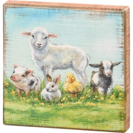 Primitives by Kathy Young Farm Friends Home Décor Sign