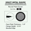 Achtek 10" Duct (12" Round Overall Size) Solid Cast Aluminum