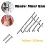 2X Brushed Steel T Bar Handles Kitchen Cupboard Cabinet Door
