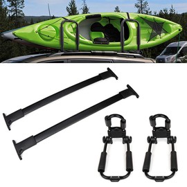 FINDAUTO Roof rack crossbars And J-Bar kayak rack for Ford Escape 2013-2019,Rooftop Cargo bars Carrying Bag Luggage Canoe Bike Kayak Carrier
