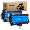 Nilight 6.5" LED Light Pod Blue Triple Row 2PCS 120W
