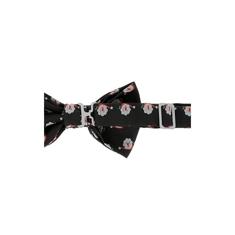 cravateSlim Christmas Bow Tie Black Santa Claus, black
