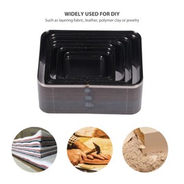 8PCS Leather Die Cutter Tool Cutting Punching Die,Steel Leather Die Rectangle Shape Cutter Hollow High Carbon Punching Tool for Handmade DIY Leather Craft