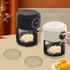 LUNUMAOS Mini Air Fryer, 3.8Qt Glass Air Fryer 360° Viewable