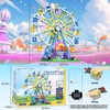 JDMDKB Rotating Ferris Wheel Building Blocks Kit, with Lights, Amusement
