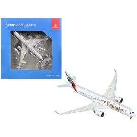 DCD Airbus A350-900 Commercial Aircraft 1/400 Diecast Model Airplane Emirates Airlines (A6-EXB) White Tail Graphics Collections
