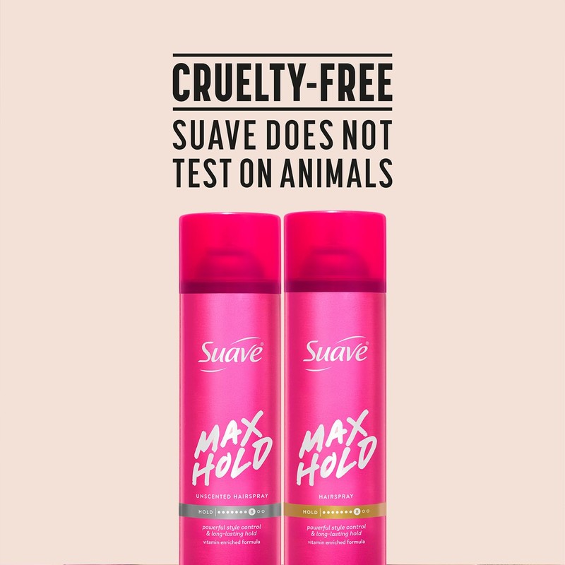 Suave Hairspray, Max Hold Variety 4-Pack – Scented + Unscented