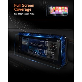 CDEFG Tempered Glass for 2025 Nissan Kicks Screen Protector, 12.3 Inch Touchscreen, for 2025+ Kicks (S, SV, SR) Accessories