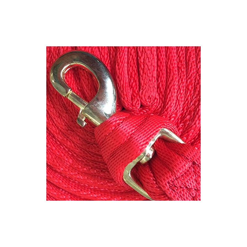 JumpTec Unisex's 520108003 Padded Lunging Rein, Red, 8 m