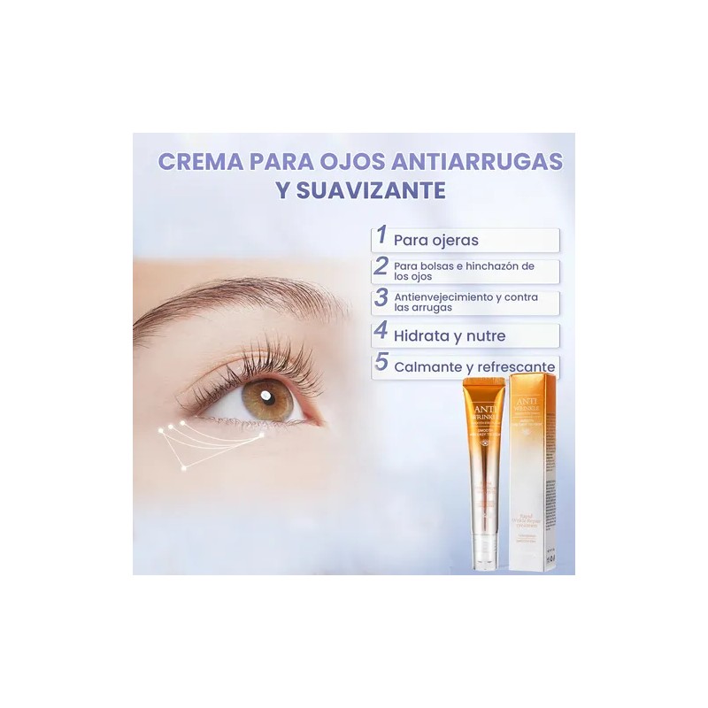Crema Contorno De Ojos Con Retinol Antiarrugas Roll On 20g
