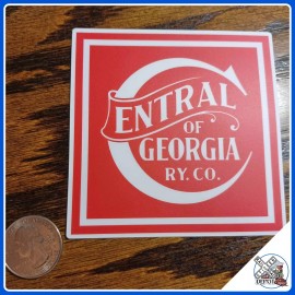 Central of Georgia Railway Company laminated die-cut vinyl sticker