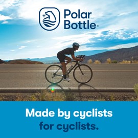 Polar Bottle Breakaway - Botella de agua aislada, sin BPA, botella de ciclismo y deportes (amanecer hasta el anochecer, carbón y blanco, 20 onzas)