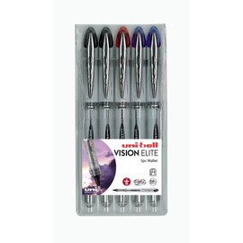 uni-ball Vision Elite UB-200 Rollerballs Pens - Assorted Colours, Pack of 5