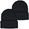 EINSKEY Cuffed Beanie Hat, 2-Pack Unisex Classic Slouch Knit Hat