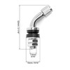 QWORK Tire Valve Stem, 4Pcs 45 Degree Angled Bolt-in Valve