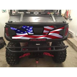 Unbranded 16-CURRENT POLARIS GENERAL 1000 TAILGATE MATTE WAVING AMERICAN FLAG