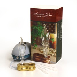 Aroma-Pro Essential Oil Diffuser for Home Scent Diffusers - 110V Hand Crafted Glass Aromatherapy Diffusers with Cold Diffusion, Made in USA Nebulizing Atomizer Air Diffuser for Home - Yellow