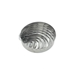 Marcador/cortador para cubierta de conchas de pan dulce redondo de acero inoxidable de 10 cm de diámetro y de 2 cm de altura de dos vistas, una por cada lado