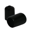 Ohamtes 10PCS ID15mm(19/32") Black PVC Rubber End Caps, Vinyl Flexible