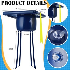 Simgoing Graduation Car Decorations Kit for Class of 2026 Inflatable Graduation Cap 19.7 Inch Car Topper Hat and 8 Pcs Erasable Window Markers Window Paint Pens Dry Erase for 2026 Grad Decor(Blue)