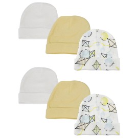UD_Baby Boy, Baby Girl, Unisex Infant Caps (pack Of 6) Nc_0328