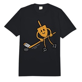 Hanukkah Dreidel Ice Hockey Chanukah Jewish Men Boys Kids Comfort Colors Adult Heavyweight T-Shirt