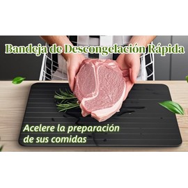 Bandeja de Descongelación Rápida, 9.06x6.5x0.08in Bandeja de Descongelación de Carne de Alimentos de Aluminio Placa de Descongelación de Carne Congelada para Cocina Casera