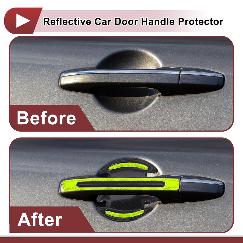 HEROFFIX 1 Set Reflective Car Door Handle Scratch Protector Anti-Scratches