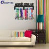 GENOVESE Medal Holder Display Hanger Rack,Black Never Give Up,Sturdy Steel