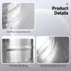 yeesport 6 In Duct Connector Flange, Anti-Rust Galvanized Iron Duct