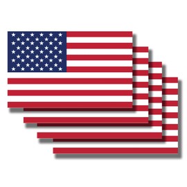 American Flag Magnet, 5x8 Inches, 4 Pack, Heavy Duty Strong Magnet, for Car Truck Toolbox Locker Mailbox Any Magnetic Surface, Made in USA - 5x8 4Pack (4, 5"x8")