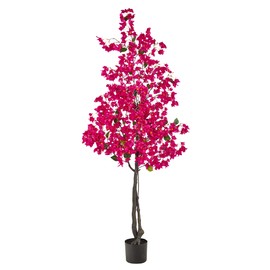 Nearly Natural 6ft. Bougainvillea Artificial Tree, Pink