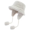 Clakllie Warm Earflaps Bucket Hat Faux Fur Hunting Hats Winter