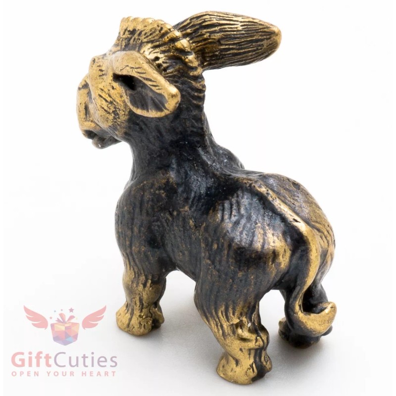 Brass Figurine of stubborn donkey IronWork