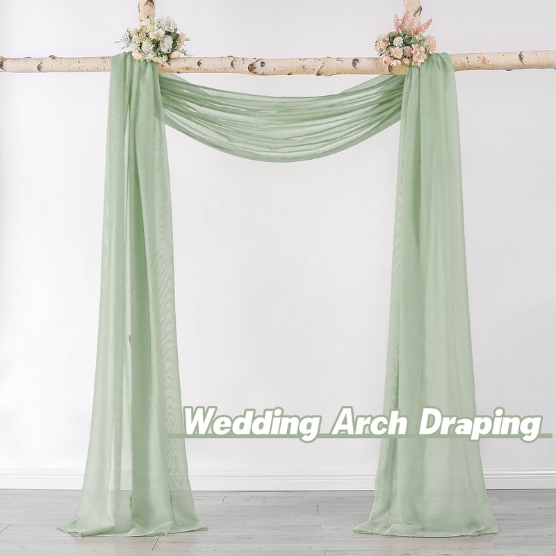 DONREN 144 Inches Long Window Scarf for Party - Luxury
