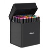 RMIVEGLIA Alcohol Marker Pens Set, 48 Colours, Double-Sided Brush, Felt