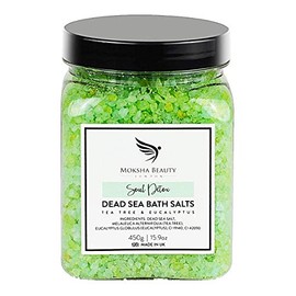 Adhope Bath Salts Eucalyptus Aromatherapy - Made in UK (450g) Natural Dead Sea Bath Salt for Women