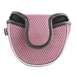 Andux Mesh Mallet Putter Cover Golf Putter Head Covers Pink, Semicircle MT/TG13