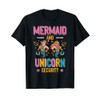 Mermaid and Unicorn Security - Funny Swimming and Party T-Shirt