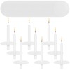 MTLEE 50 Set Church Candles with Drip Protectors, Shabbat Vigil