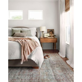 Loloi Chris Loves Julia Jules Collection JUL-05 Lagoon/Brick 7'-6'' x 9'-6'', .13" Pile Height, Area Rug