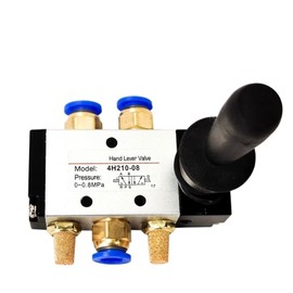 XYBSDBTNR 4H210-08/4H310-10/4H410-15 2 Position 5 Port Air Manual Valve Pneumatic Control Valve 5/2 Way Hand Lever Operated Control Valve 1Pcs (Color : With 4mm Fittings, Size : 4H210-08)