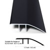 Trimold Aluminum Profile Floor Transition Strip, Matte Black, 35.4" x